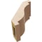 Ekena Millwork 5-inch W x 8-inch D x 8-inch H Copenhagen Rough Cedar Woodgrain TimberThane Knee Brace, Primed BRCUR05X08X08CHGRCPR - alternate 2